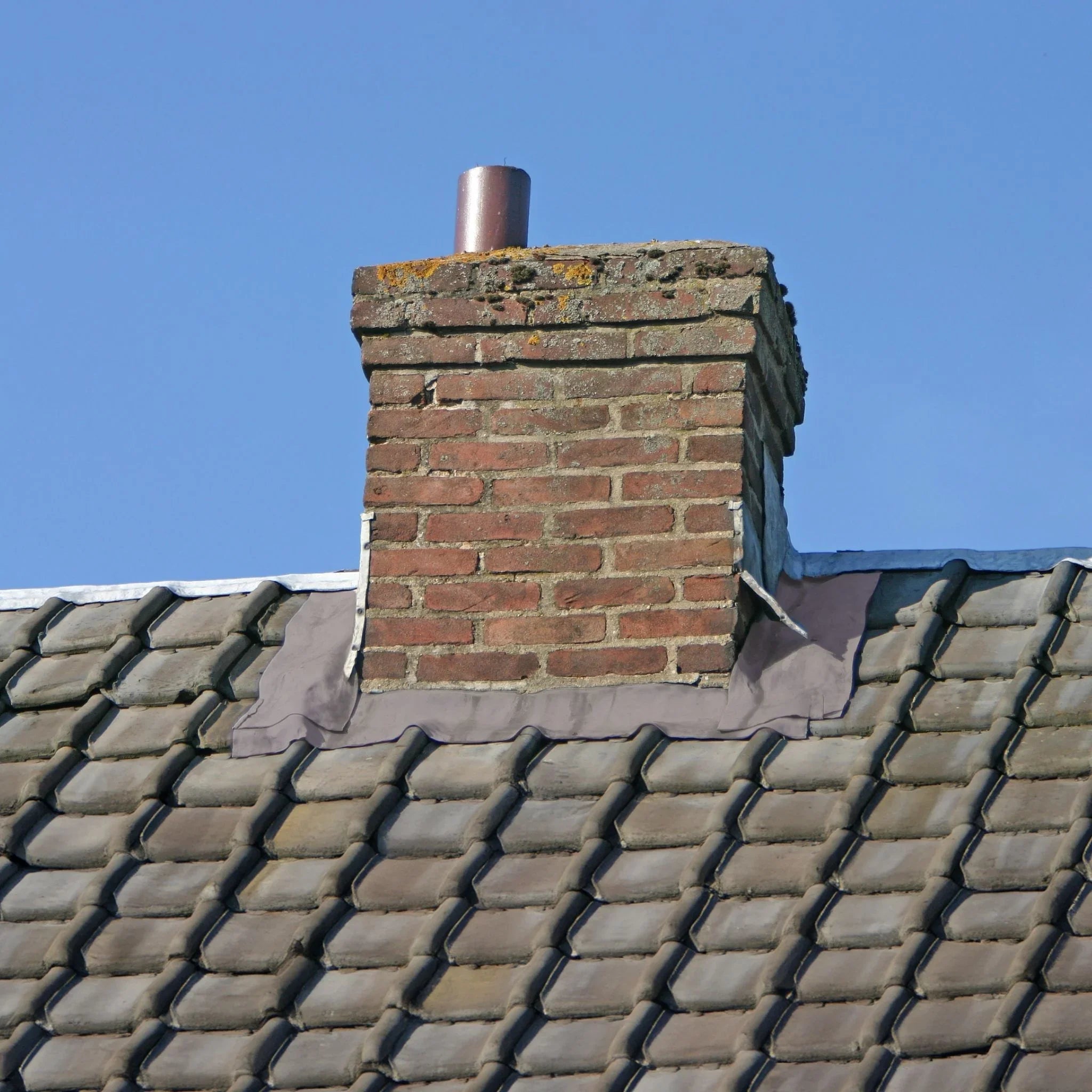 flashing tape around chimney roof seal