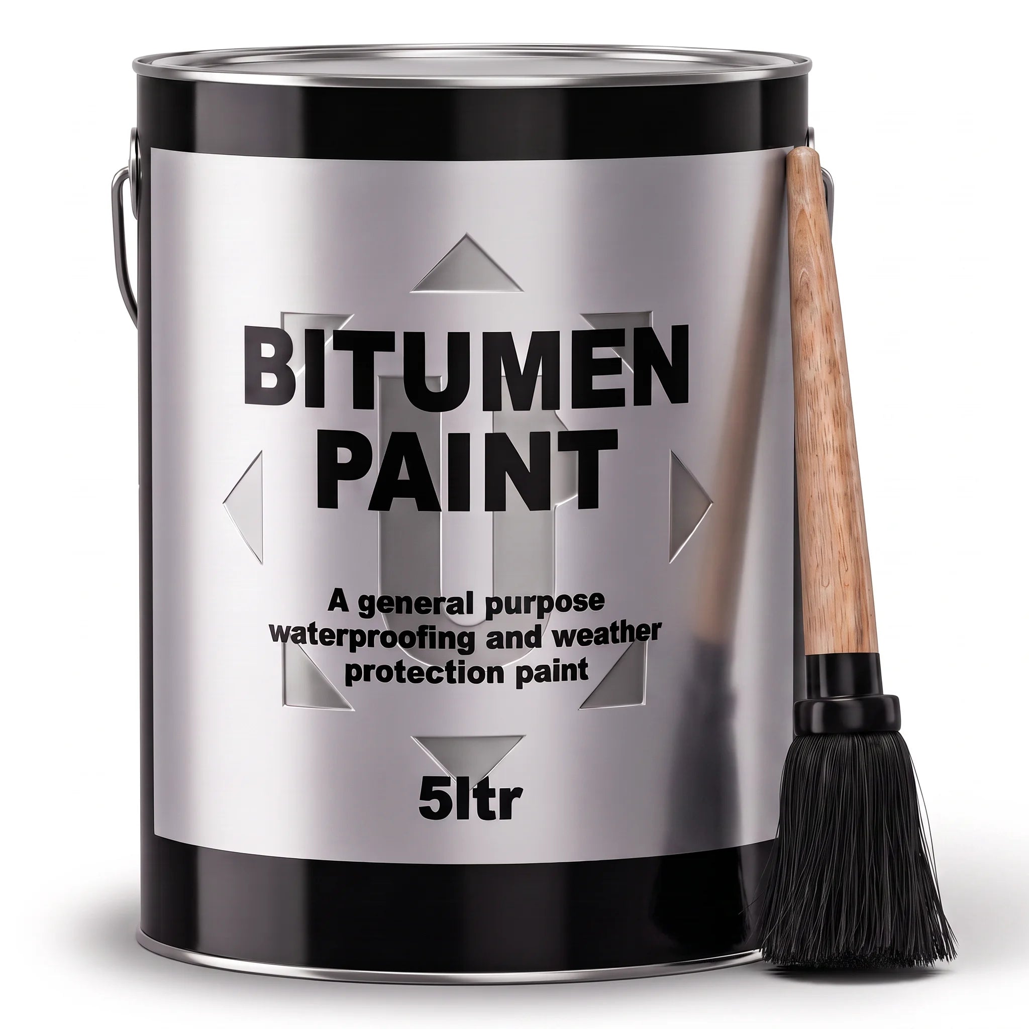 Bitumen Paint 5L Tin With Applicator Brush

