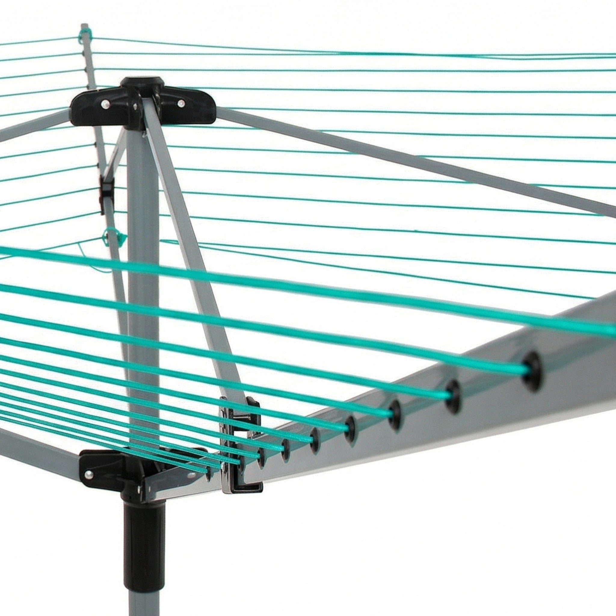 close up of pvc coated drying lines and frame