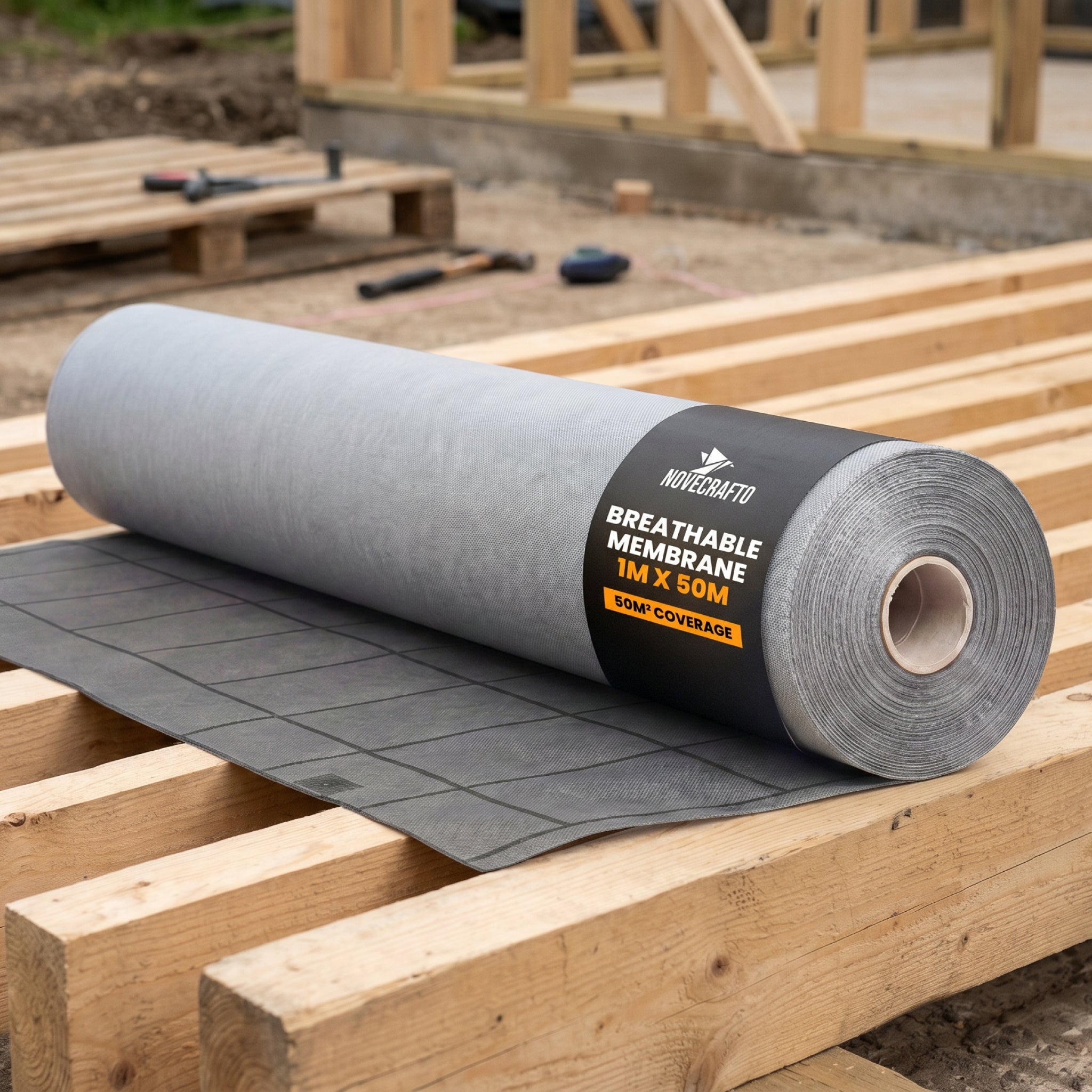 membrane roll on timber beams site