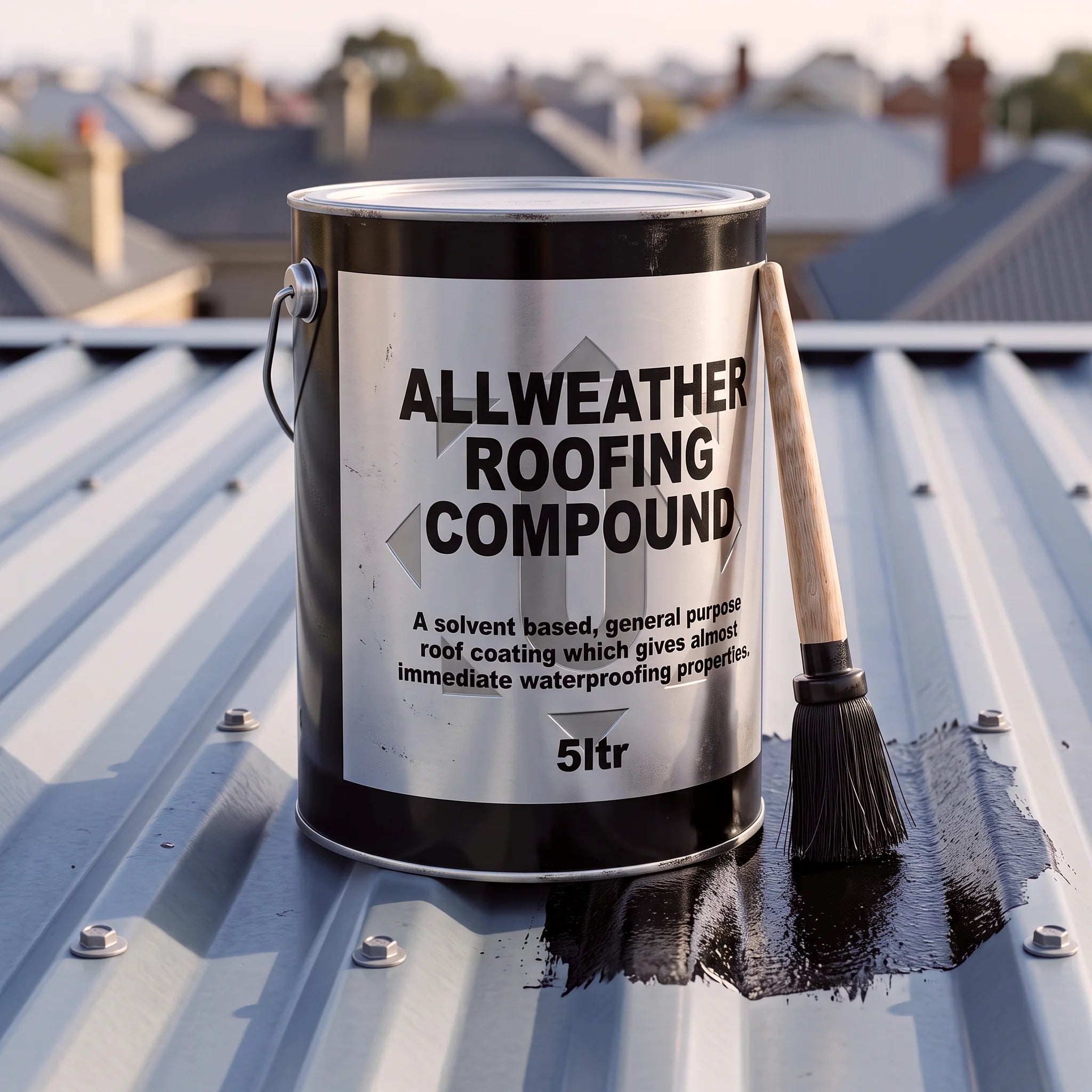 Allweather Roofing Compound On Metal Roof

