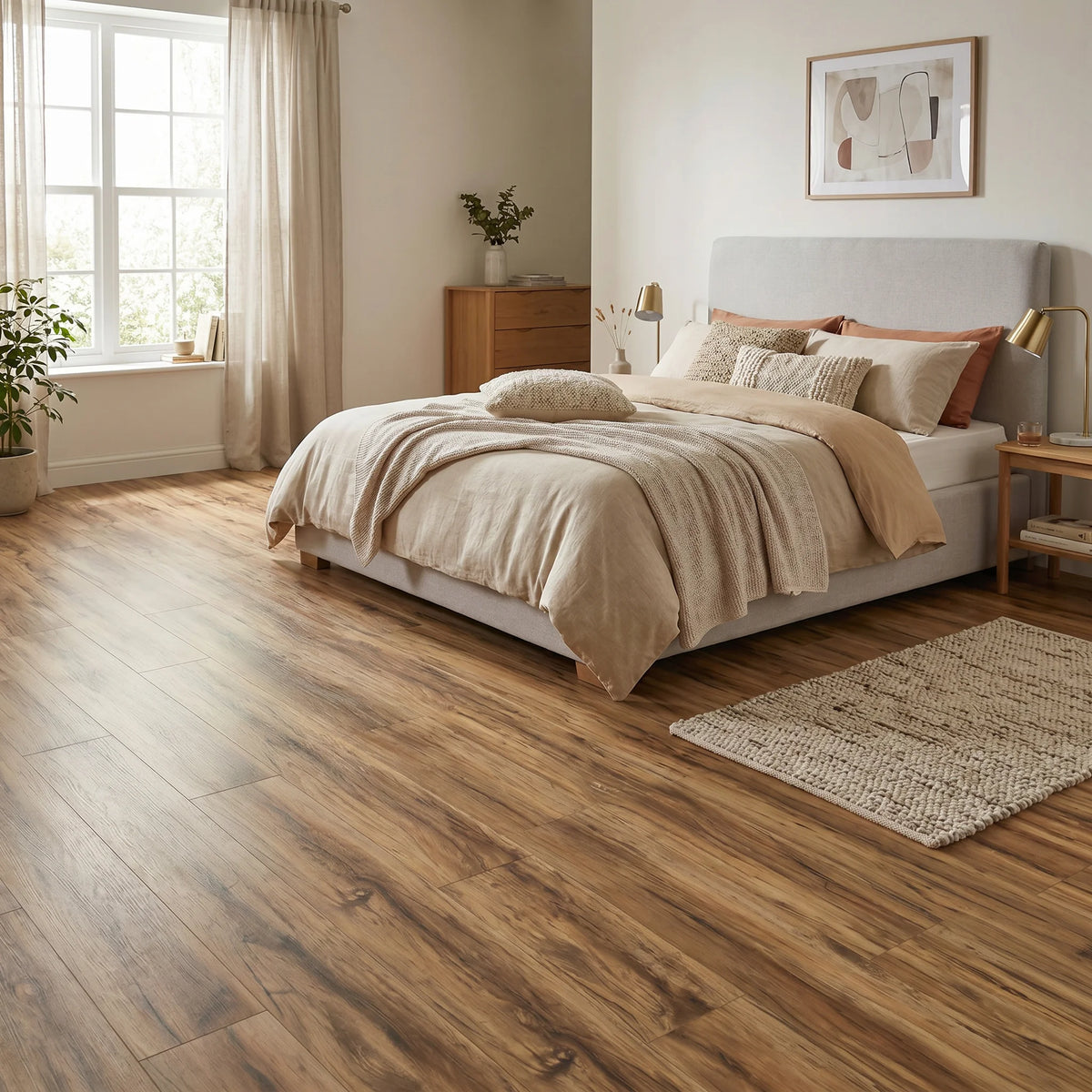 Wood effect flooring living room