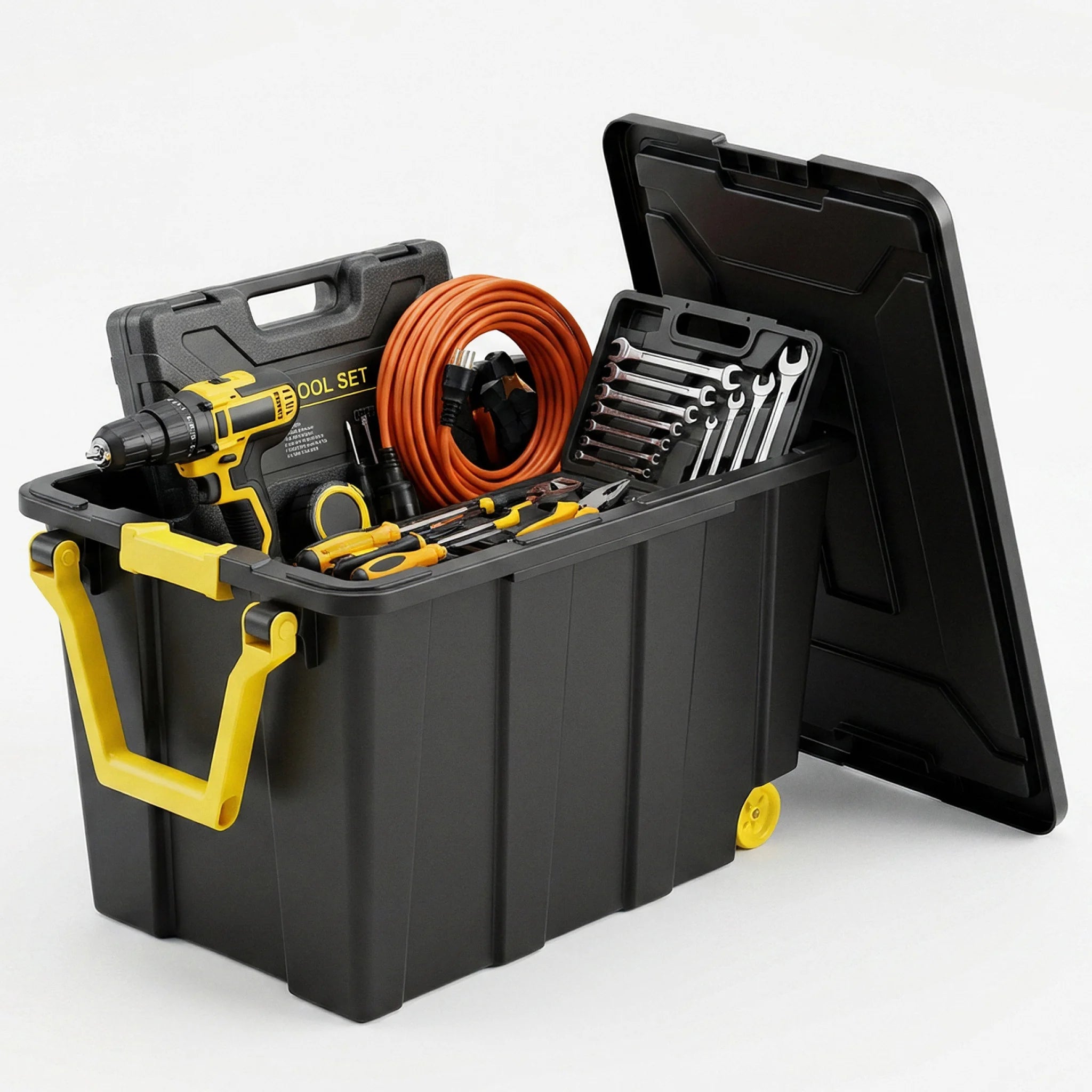 garage storage box with lid tools
