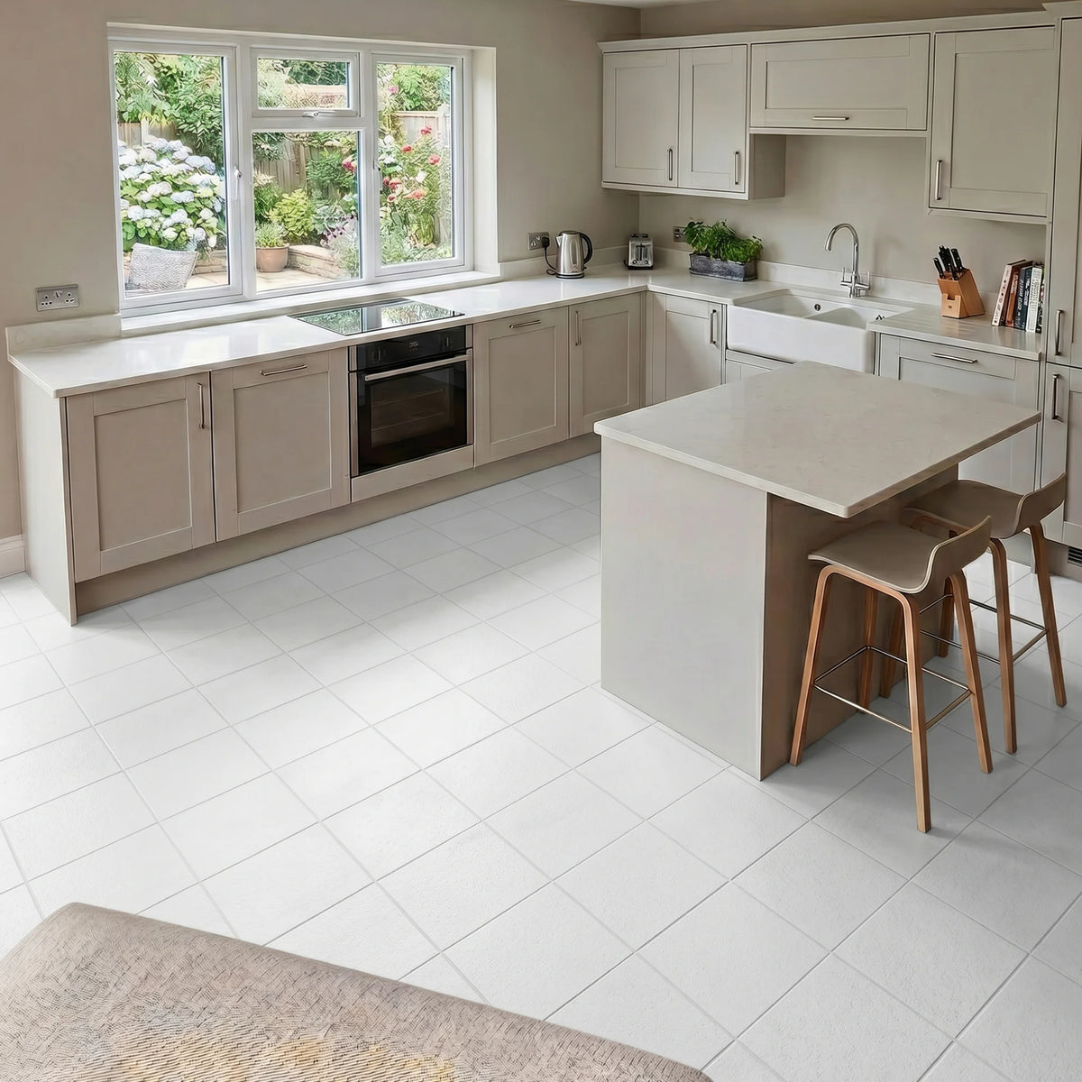 Bright kitchen flooring self adhesive tile