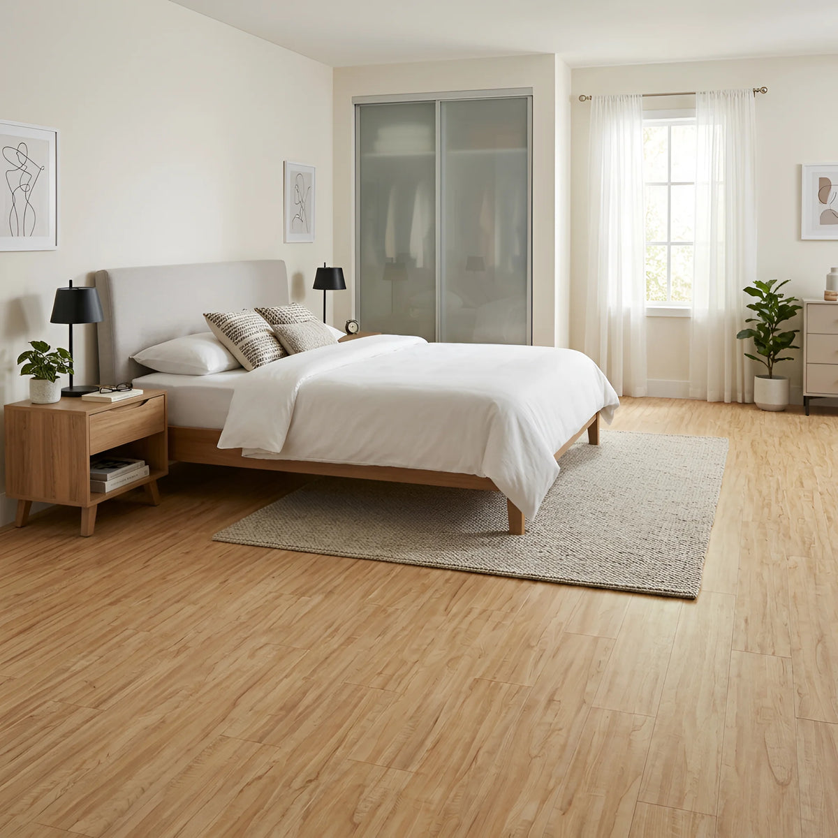 Wood effect flooring living room
