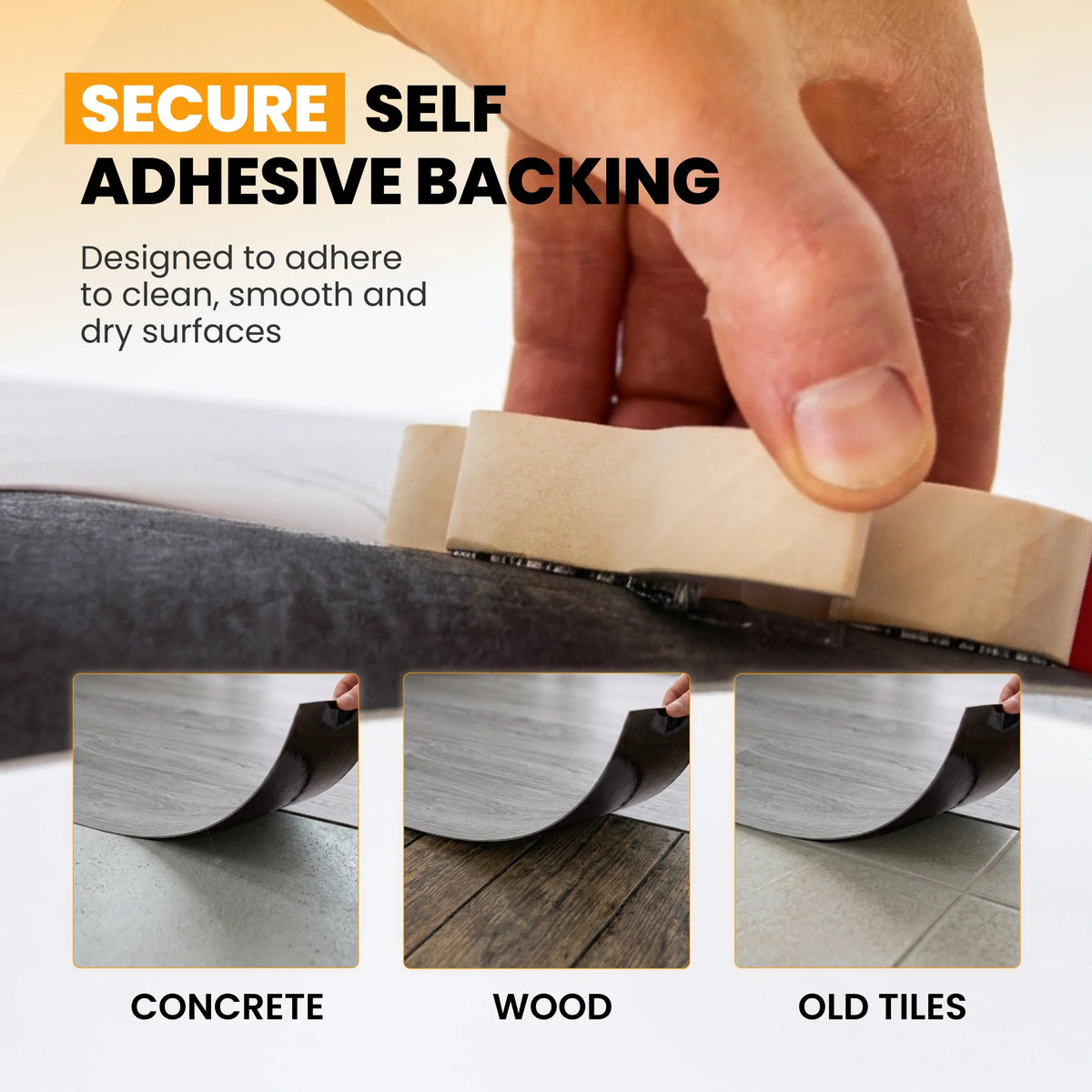 Self adhesive vinyl floor plank
