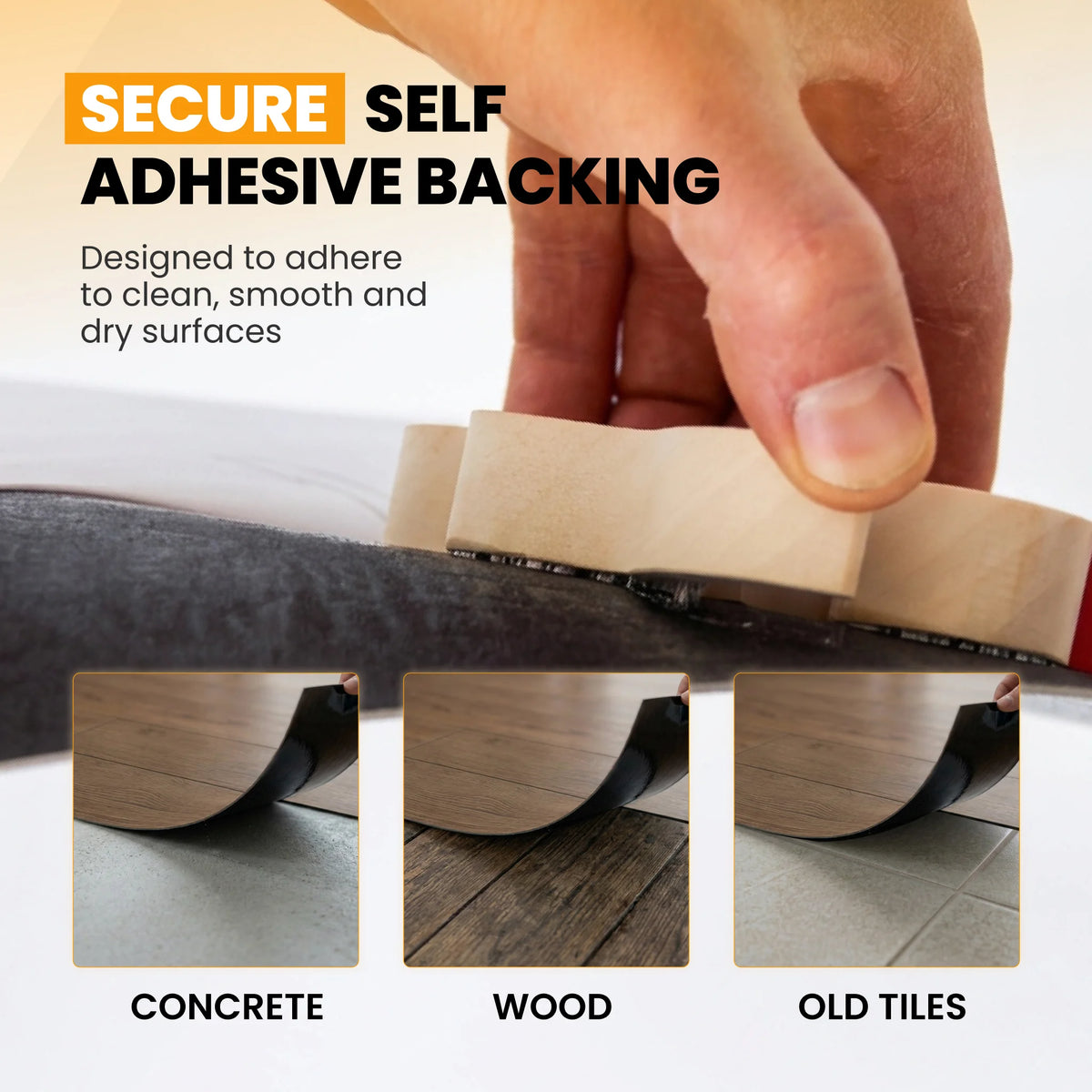 Self adhesive vinyl floor plank