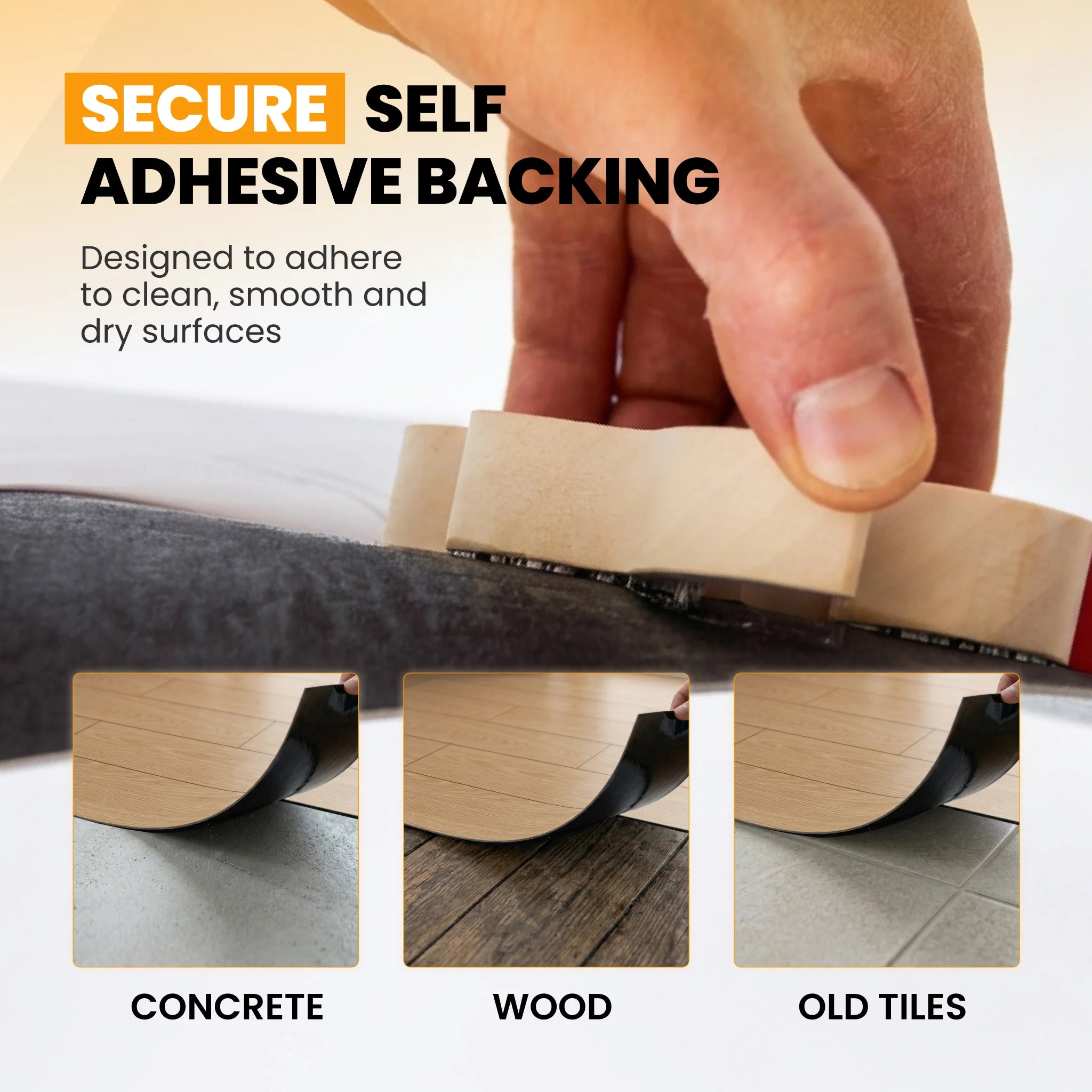 Self adhesive vinyl floor plank
