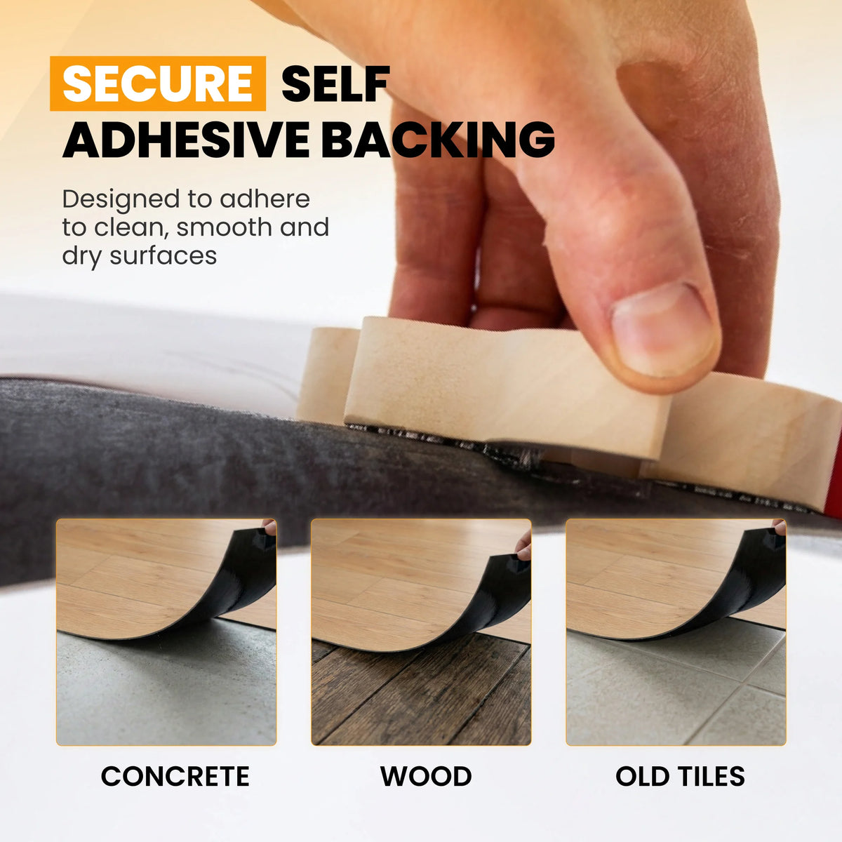 Self adhesive vinyl floor plank
