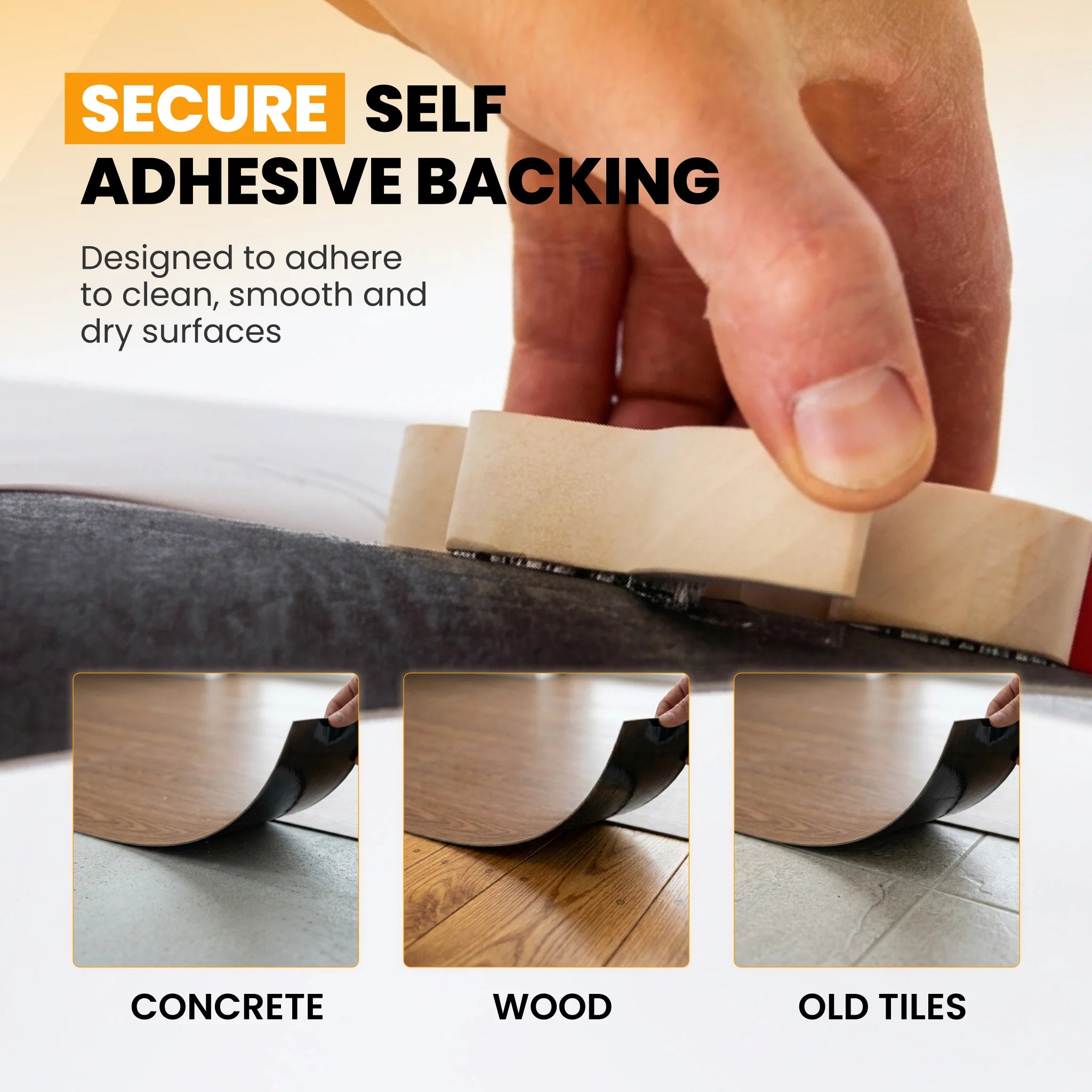 Brown Wood Effect - Self Adhesive Floor Planks