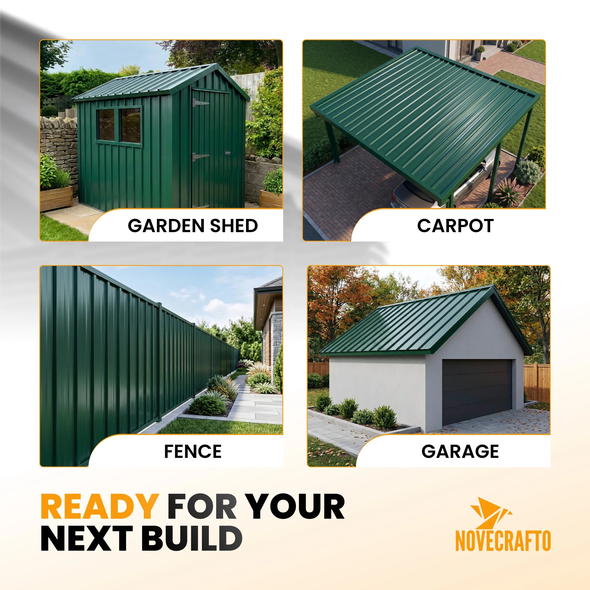 Green corrugated roof sheet year round weather