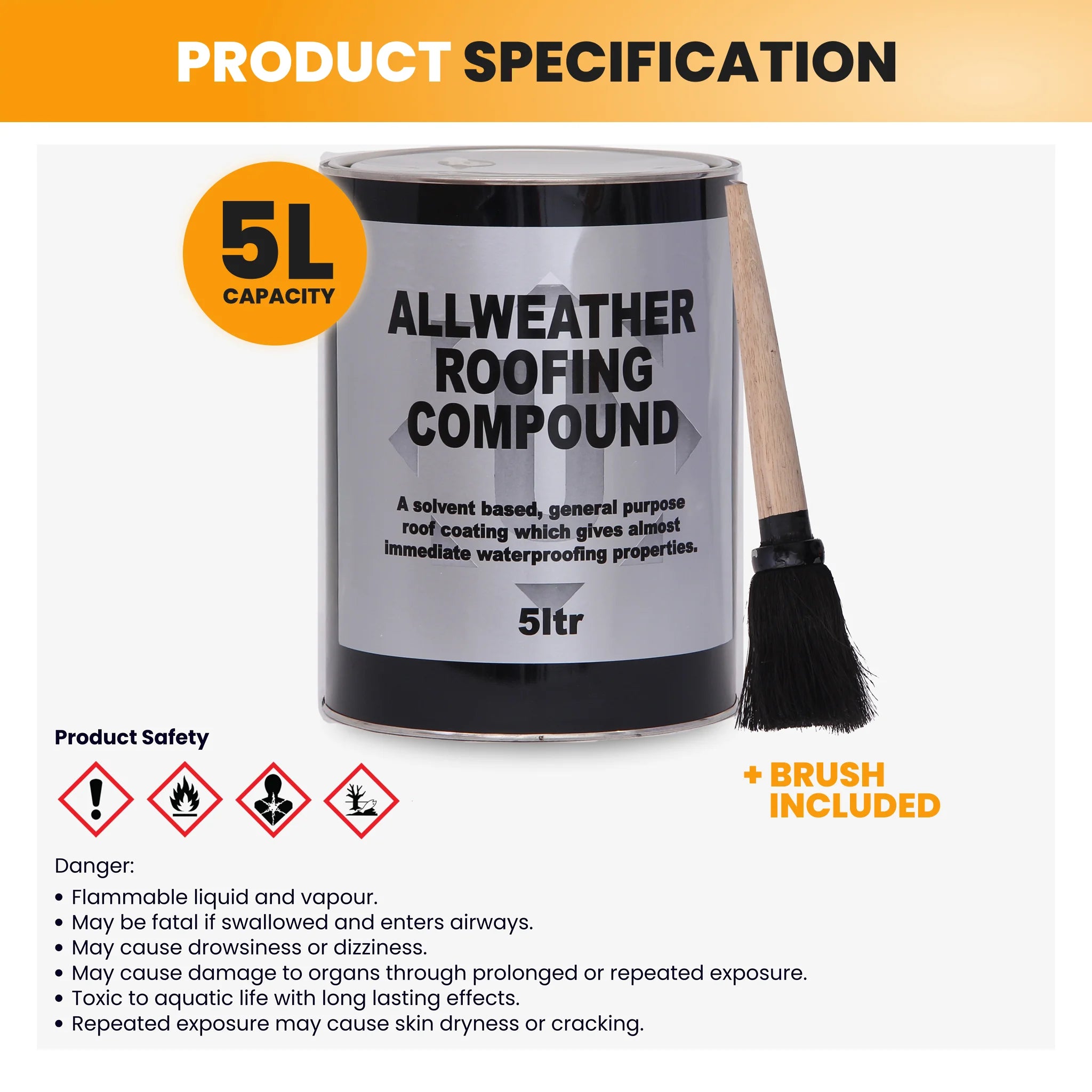 Allweather Roofing Compound 5L Waterproofing Chart
