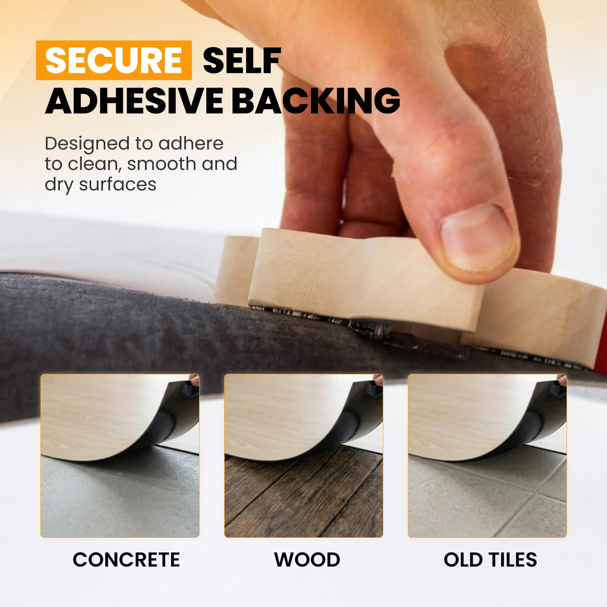 Self adhesive vinyl floor plank
