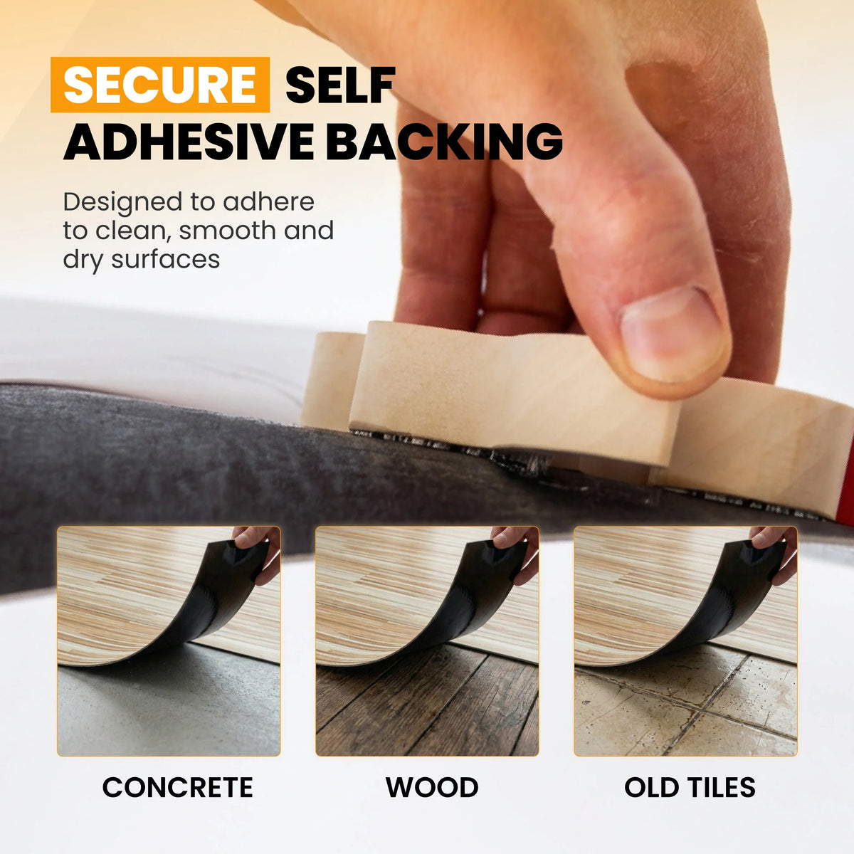 Self adhesive vinyl floor plank

