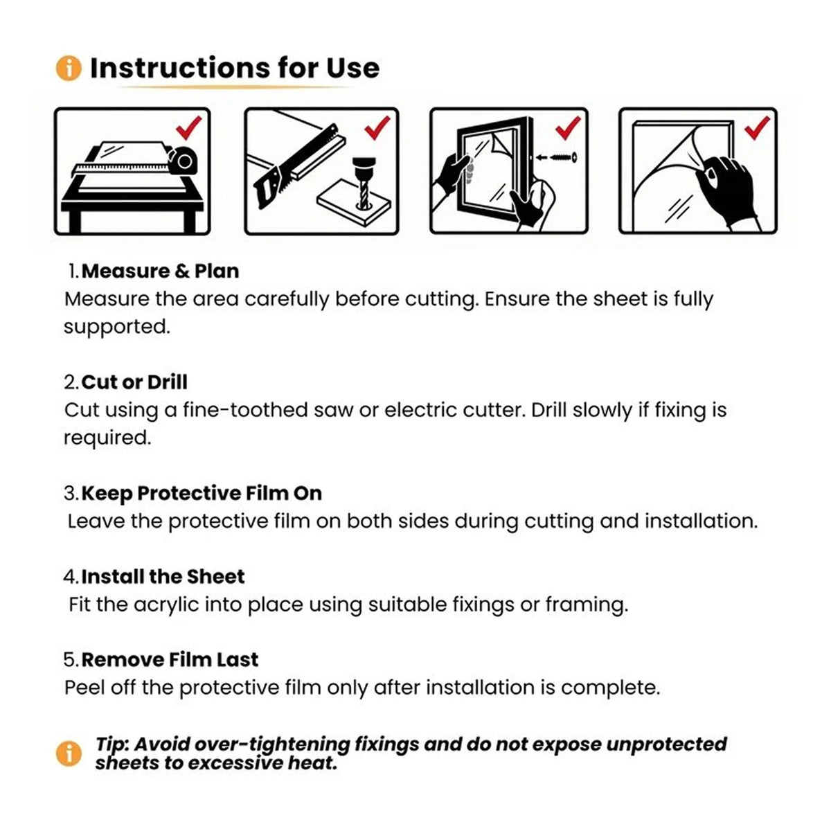 How to cut drill and fit plastic sheeting

