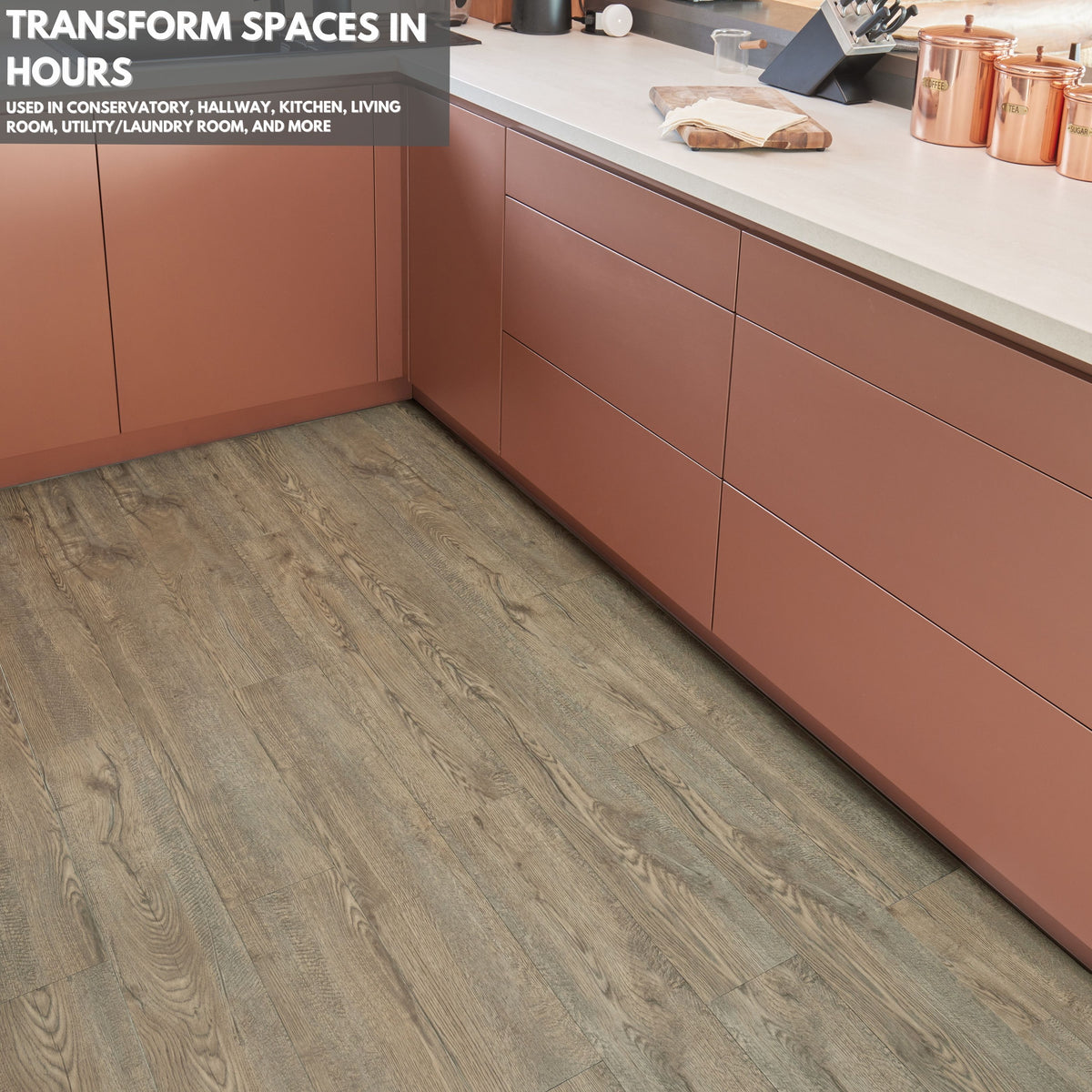 Light Brown - Self Adhesive Floor Planks
