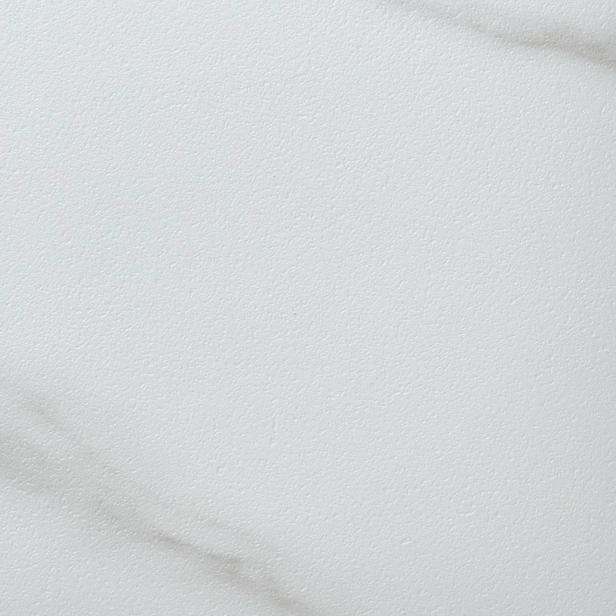 close-up of a concrete-effect vinyl plank in white marble