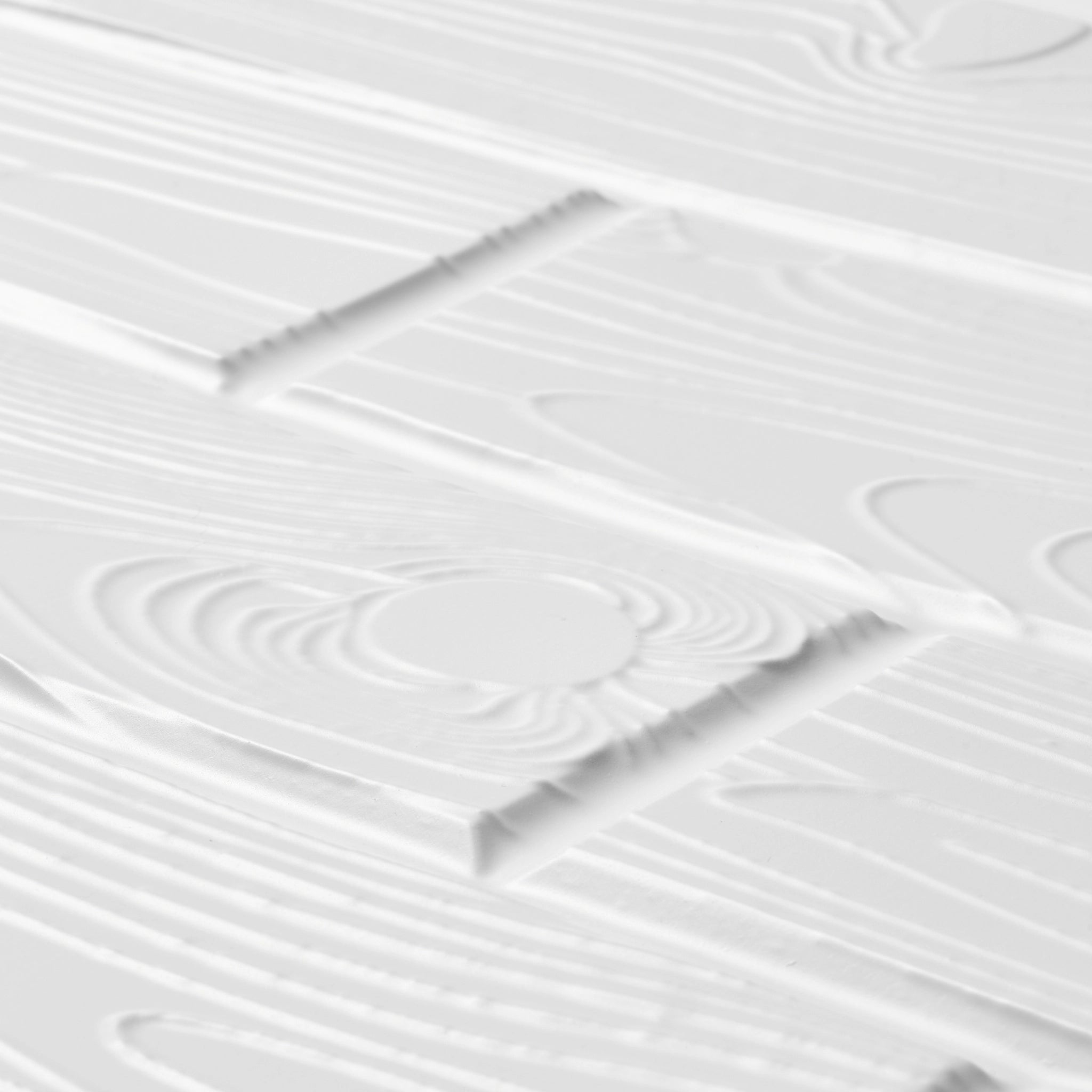 Closer look of the white 3D wall panel